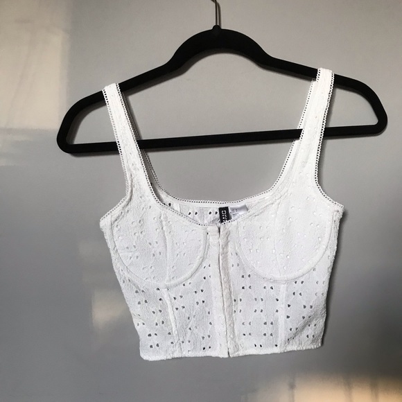 Cottagecore broderie anglaise bustier corset top π - Picture 2 of 4